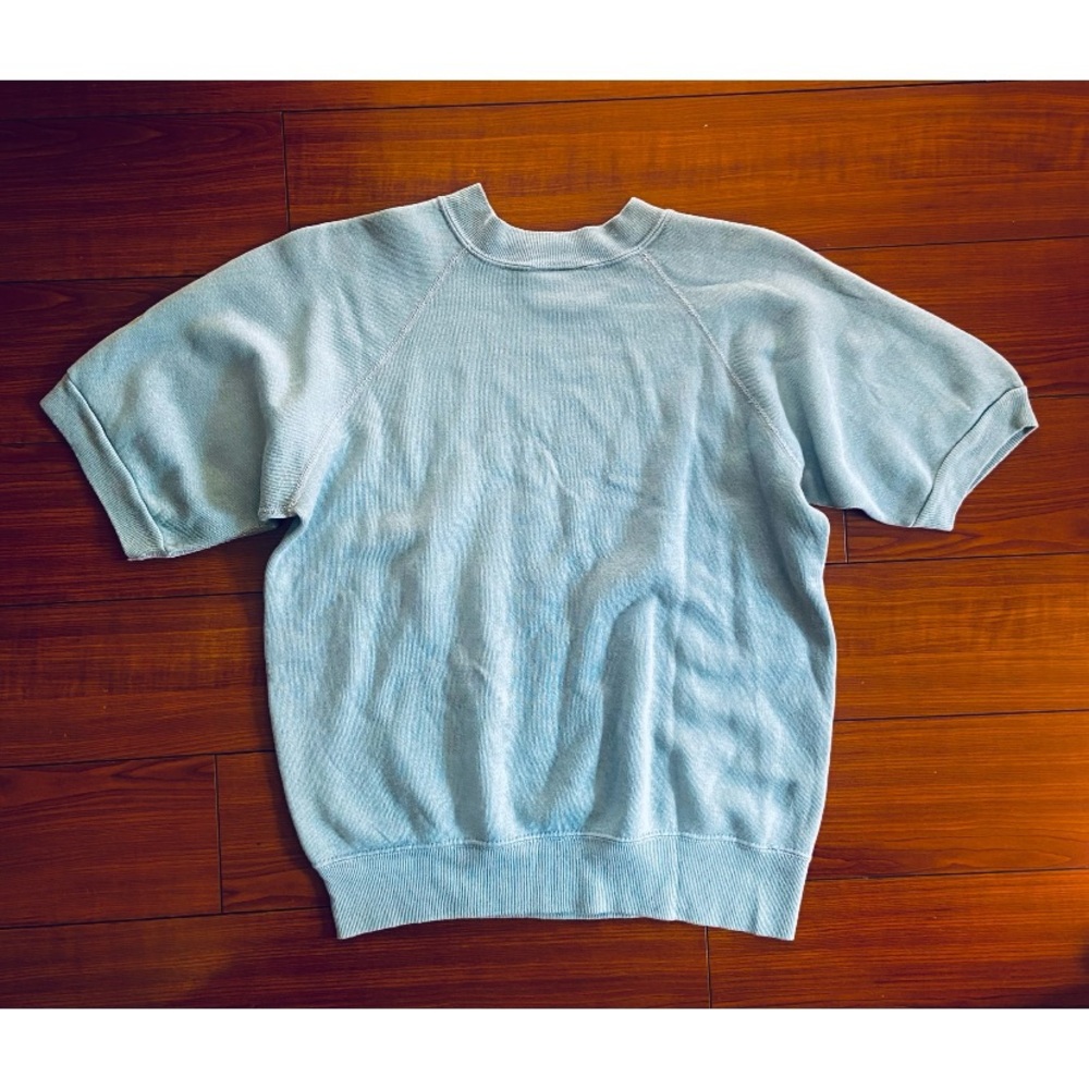 Vintage Short Sleeve Mint Green Crewneck Vintage Sweatshirt